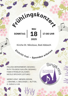 Konzertplakat Singkreis Frühling 2025